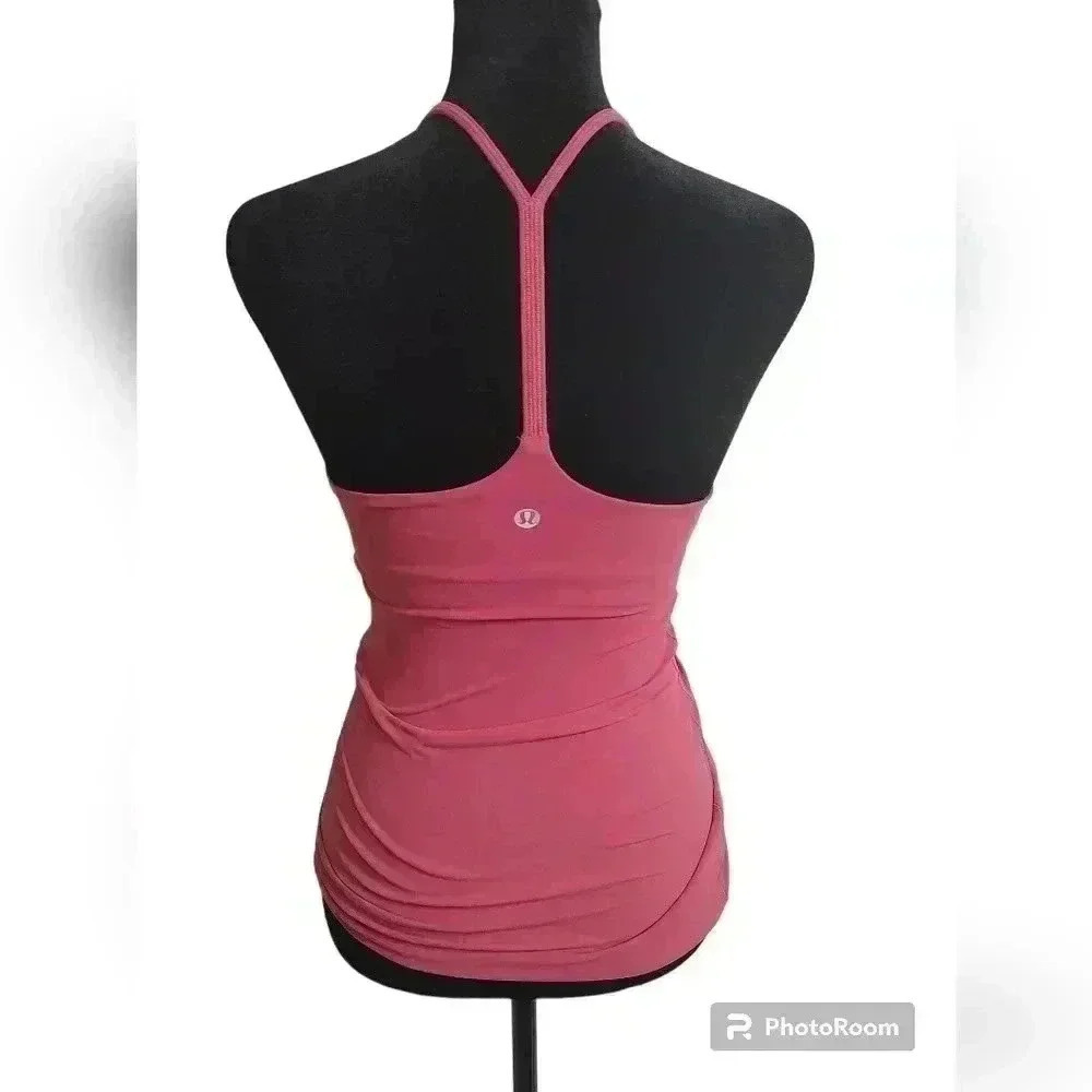Lululemon Sun Setter Tank Vintage Rose Pink Power Y High Neck